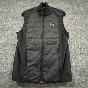 Under Armour Storm Insulated Vest Mens Medium Black Hybrid Puffer Golf Run